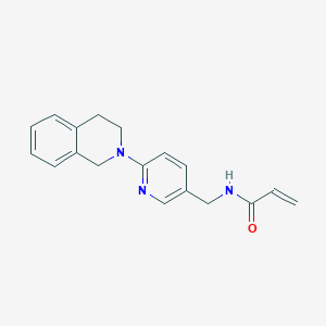 molecular formula C18H19N3O B2565078 N-{[6-(1,2,3,4-tetrahydroisoquinolin-2-yl)pyridin-3-yl]methyl}prop-2-enamide CAS No. 2094700-11-3