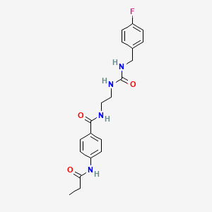 N-(2-(3-(4-fluorobenzyl)ureido)ethyl)-4-propionamidobenzamide