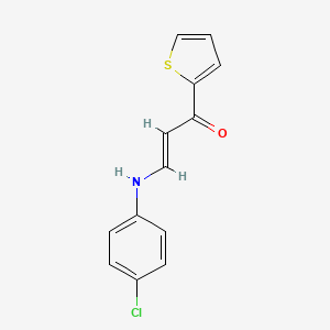molecular formula C13H10ClNOS B2565103 (E)-3-(4-氯苯胺基)-1-噻吩-2-基丙-2-烯-1-酮 CAS No. 692287-26-6