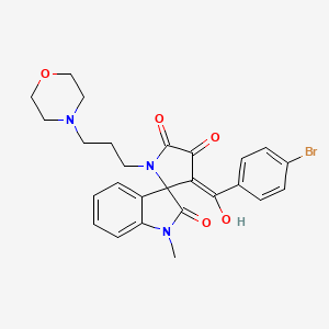 3'-(4-bromobenzoyl)-4'-hydroxy-1-methyl-1'-(3-morpholinopropyl)spiro[indoline-3,2'-pyrrole]-2,5'(1'H)-dione