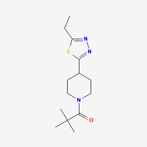 1-(4-(5-Ethyl-1,3,4-thiadiazol-2-yl)piperidin-1-yl)-2,2-dimethylpropan-1-one