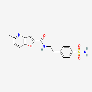 molecular formula C17H17N3O4S B2565114 5-甲基-N-(4-磺酰胺基苯乙基)呋喃[3,2-b]吡啶-2-甲酰胺 CAS No. 941969-67-1