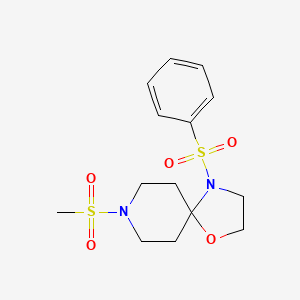 4-(benzenesulfonyl)-8-methanesulfonyl-1-oxa-4,8-diazaspiro[4.5]decane