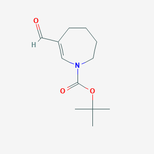 molecular formula C12H19NO3 B2565128 叔丁基6-甲酰基-2,3,4,5-四氢-1H-氮杂环戊烯-1-羧酸酯 CAS No. 2166665-33-2