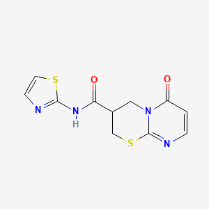molecular formula C11H10N4O2S2 B2565136 6-氧代-N-(噻唑-2-基)-2,3,4,6-四氢嘧啶并[2,1-b][1,3]噻嗪-3-甲酰胺 CAS No. 1428358-65-9