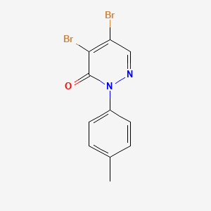 molecular formula C11H8Br2N2O B2565146 4,5-dibromo-2-(4-methylphenyl)-3(2H)-pyridazinone CAS No. 14132-98-0