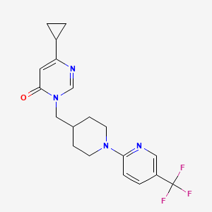 6-Cyclopropyl-3-({1-[5-(trifluoromethyl)pyridin-2-yl]piperidin-4-yl}methyl)-3,4-dihydropyrimidin-4-one