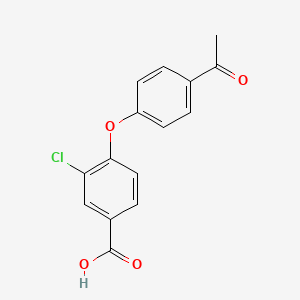 molecular formula C15H11ClO4 B2565150 4-(4-Acetylphenoxy)-3-chlorobenzoic acid CAS No. 1308113-64-5