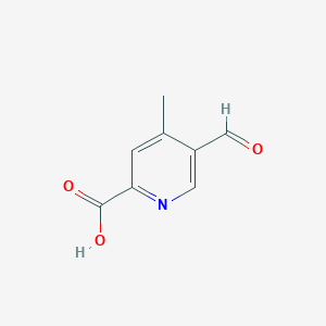 molecular formula C8H7NO3 B2565151 5-Formyl-4-methylpyridine-2-carboxylic acid CAS No. 1289144-68-8