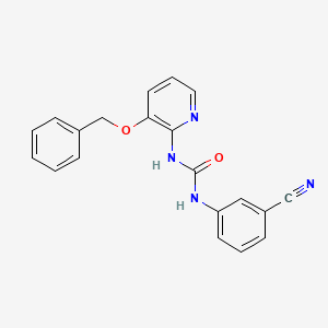 molecular formula C20H16N4O2 B2565154 1-(3-Cyanophenyl)-3-(3-phenylmethoxypyridin-2-yl)urea CAS No. 877458-93-0