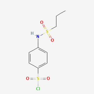 molecular formula C9H12ClNO4S2 B2565162 4-(丙烷-1-磺酰胺基)苯-1-磺酰氯 CAS No. 1016679-17-6