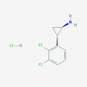 molecular formula C9H10Cl3N B2565167 反式-2-(2,3-二氯苯基)环丙胺盐酸盐 CAS No. 1820581-14-3