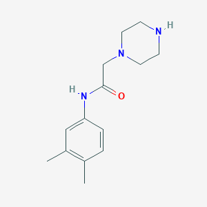 molecular formula C14H21N3O B2565170 N-(3,4-dimethylphenyl)-2-(piperazin-1-yl)acetamide CAS No. 110393-33-4