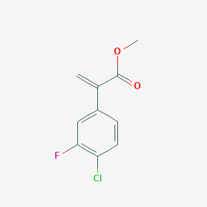 molecular formula C10H8ClFO2 B2565179 Methyl 2-(4-chloro-3-fluorophenyl)acrylate CAS No. 1000985-09-0