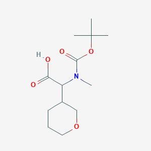 molecular formula C13H23NO5 B2565199 2-[甲基-[(2-甲基丙烷-2-基)氧羰基]氨基]-2-(氧杂环-3-基)乙酸 CAS No. 1404689-71-9