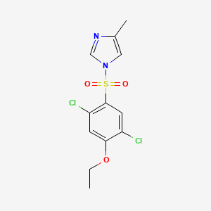 molecular formula C12H12Cl2N2O3S B2565213 1-(2,5-Dichloro-4-ethoxyphenyl)sulfonyl-4-methylimidazole CAS No. 898640-99-8