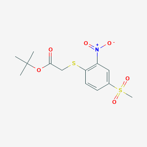 molecular formula C13H17NO6S2 B256522 Tert-butyl 2-(4-methylsulfonyl-2-nitrophenyl)sulfanylacetate 