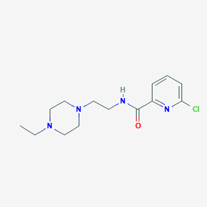 molecular formula C14H21ClN4O B2565227 6-Chloro-N-[2-(4-ethylpiperazin-1-YL)ethyl]pyridine-2-carboxamide CAS No. 1436237-37-4