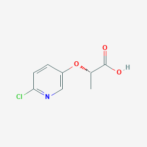 molecular formula C8H8ClNO3 B2565228 (2S)-2-(6-Chloropyridin-3-yl)oxypropanoic acid CAS No. 1932018-18-2