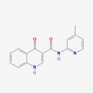 molecular formula C16H13N3O2 B2565230 1,4-dihydro-N-(4-methyl-2-pyridinyl)-4-oxo-3-Quinolinecarboxamide CAS No. 946204-00-8