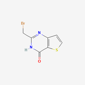 molecular formula C7H5BrN2OS B2565237 2-(溴甲基)-3H-噻吩并[3,2-d]嘧啶-4-酮 CAS No. 1510628-81-5