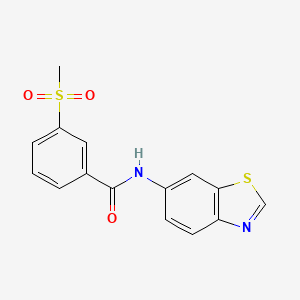 molecular formula C15H12N2O3S2 B2565244 N-(benzo[d]thiazol-6-yl)-3-(methylsulfonyl)benzamide CAS No. 941877-50-5
