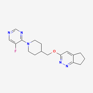 3-[[1-(5-Fluoropyrimidin-4-yl)piperidin-4-yl]methoxy]-6,7-dihydro-5H-cyclopenta[c]pyridazine