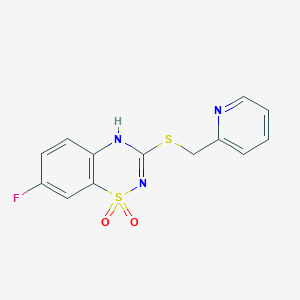 7-fluoro-3-((pyridin-2-ylmethyl)thio)-4H-benzo[e][1,2,4]thiadiazine 1,1-dioxide