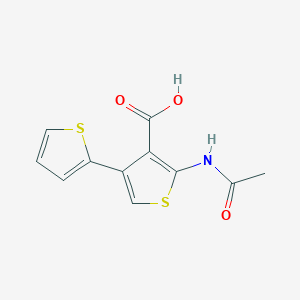 2-Acetamido-4-(thiophen-2-yl)thiophene-3-carboxylic acid