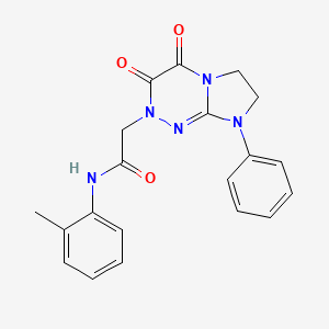 2-(3,4-dioxo-8-phenyl-3,4,7,8-tetrahydroimidazo[2,1-c][1,2,4]triazin-2(6H)-yl)-N-(o-tolyl)acetamide
