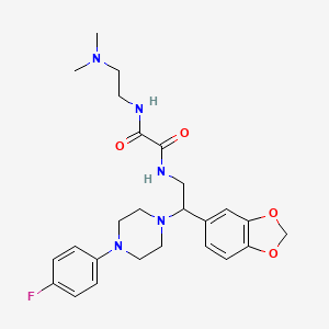 N1-(2-(benzo[d][1,3]dioxol-5-yl)-2-(4-(4-fluorophenyl)piperazin-1-yl)ethyl)-N2-(2-(dimethylamino)ethyl)oxalamide