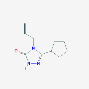molecular formula C10H15N3O B2565286 3-cyclopentyl-4-(prop-2-en-1-yl)-4,5-dihydro-1H-1,2,4-triazol-5-one CAS No. 2197577-12-9
