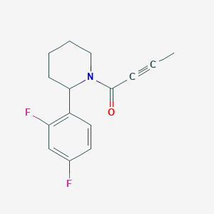 1-[2-(2,4-Difluorophenyl)piperidin-1-yl]but-2-yn-1-one