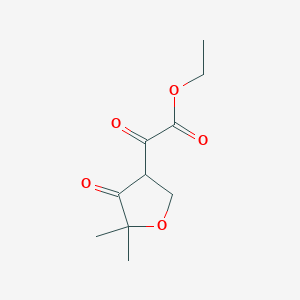 molecular formula C10H14O5 B2565296 Ethyl 2-(5,5-dimethyl-4-oxooxolan-3-yl)-2-oxoacetate CAS No. 1880830-14-7