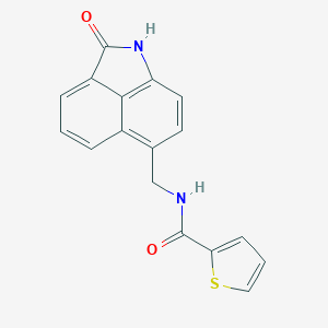molecular formula C17H12N2O2S B256530 N-[(2-keto-1H-benzo[cd]indol-6-yl)methyl]thiophene-2-carboxamide 