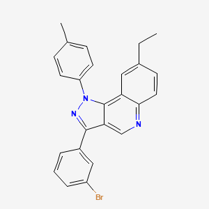 molecular formula C25H20BrN3 B2565301 3-(3-bromophenyl)-8-ethyl-1-(4-methylphenyl)-1H-pyrazolo[4,3-c]quinoline CAS No. 901030-94-2