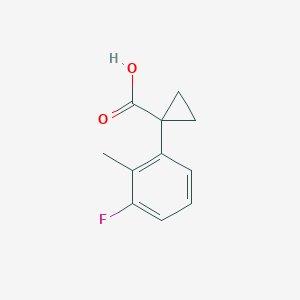 molecular formula C11H11FO2 B2565303 1-(3-Fluoro-2-methylphenyl)cyclopropanecarboxylic acid CAS No. 1314665-69-4
