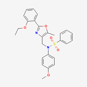 molecular formula C26H26N2O5S B2565304 N,N-dimethyl-1-[2-({[(tetrahydrofuran-2-ylmethyl)amino]carbonyl}amino)ethyl]-1H-1,2,3-benzotriazole-5-carboxamide CAS No. 1251553-43-1