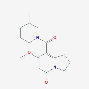 molecular formula C16H22N2O3 B2565307 7-methoxy-8-(3-methylpiperidine-1-carbonyl)-2,3-dihydroindolizin-5(1H)-one CAS No. 2034292-91-4