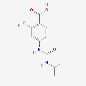 molecular formula C11H14N2O4 B2565311 2-羟基-4-{[(丙-2-基)氨基羰基]氨基}苯甲酸 CAS No. 144835-24-5