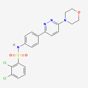 molecular formula C20H18Cl2N4O3S B2565312 2,3-二氯-N-(4-(6-吗啉基哒嗪-3-基)苯基)苯磺酰胺 CAS No. 921097-77-0