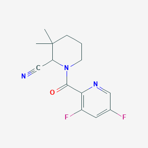 1-(3,5-Difluoropyridine-2-carbonyl)-3,3-dimethylpiperidine-2-carbonitrile