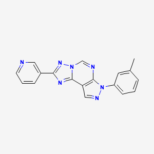 molecular formula C18H13N7 B2565324 2-(pyridin-3-yl)-7-(m-tolyl)-7H-pyrazolo[4,3-e][1,2,4]triazolo[1,5-c]pyrimidine CAS No. 900277-07-8