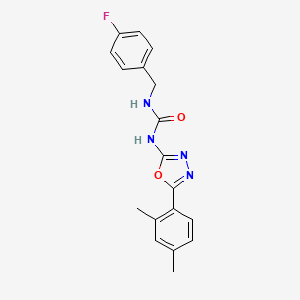 1-(5-(2,4-Dimethylphenyl)-1,3,4-oxadiazol-2-yl)-3-(4-fluorobenzyl)urea
