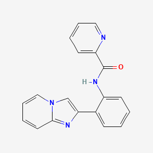 molecular formula C19H14N4O B2565328 N-(2-(imidazo[1,2-a]pyridin-2-yl)phenyl)picolinamide CAS No. 1788561-57-8