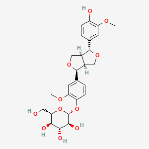 (2R,3S,4R,5R,6S)-2-[4-[(3R,3As,6S,6aS)-3-(4-hydroxy-3-methoxyphenyl)-1,3,3a,4,6,6a-hexahydrofuro[3,4-c]furan-6-yl]-2-methoxyphenoxy]-6-(hydroxymethyl)oxane-3,4,5-triol