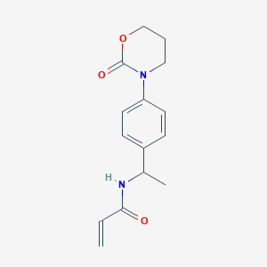 N-[1-[4-(2-Oxo-1,3-oxazinan-3-yl)phenyl]ethyl]prop-2-enamide