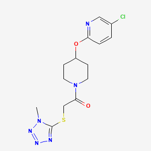 1-(4-((5-chloropyridin-2-yl)oxy)piperidin-1-yl)-2-((1-methyl-1H-tetrazol-5-yl)thio)ethanone