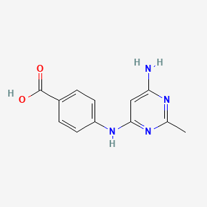 4-[(6-Amino-2-methylpyrimidin-4-yl)amino]benzoic acid