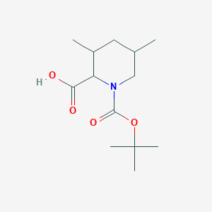 molecular formula C13H23NO4 B2565344 1-[(tert-butoxy)carbonyl]-3,5-dimethylpiperidine-2-carboxylic acid, Mixture of diastereomers CAS No. 1888643-71-7